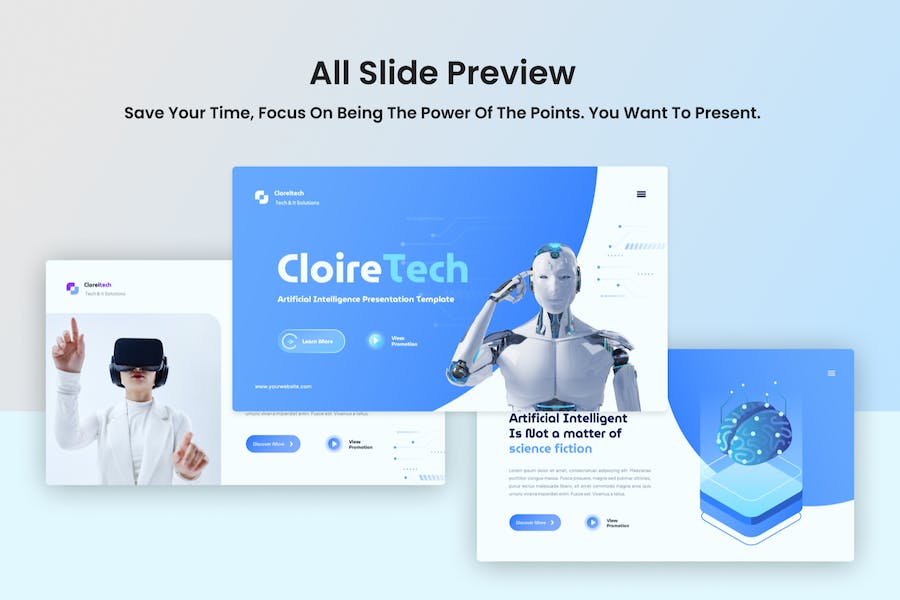 人工智能技术应用推介PPT模板 - PPT派