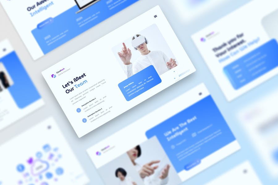 人工智能技术应用推介PPT模板 - PPT派