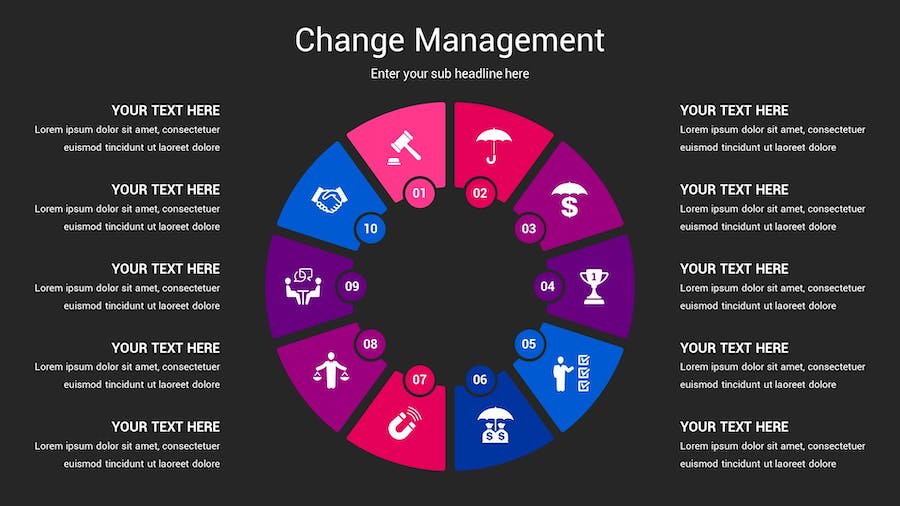 变更管理深色主题Keynote模板 - PPT派