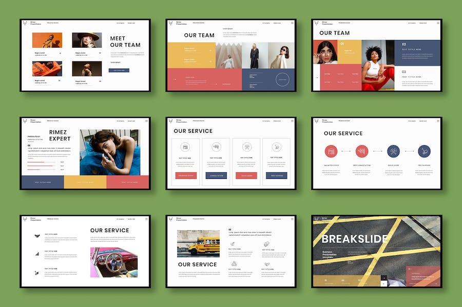 多彩图片展示商务提案Keynote模板 - PPT派