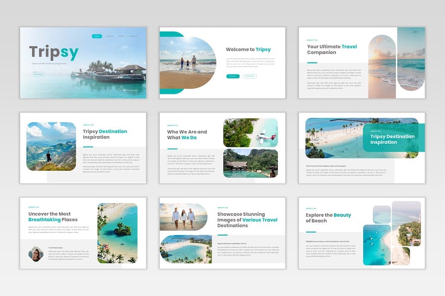 旅行社旅游线路推广宣传Keynote模板 - PPT派