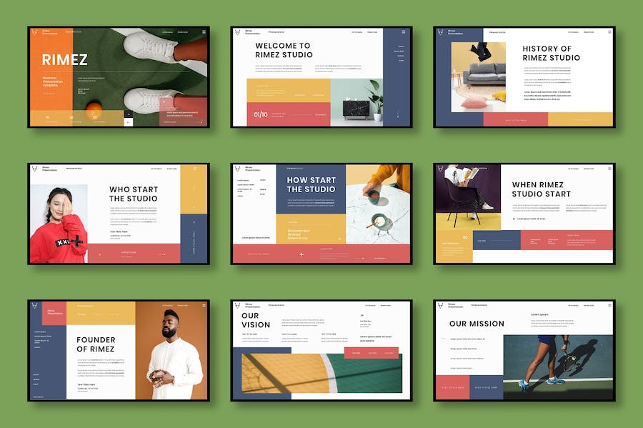 多彩图片展示商务提案Keynote模板 - PPT派