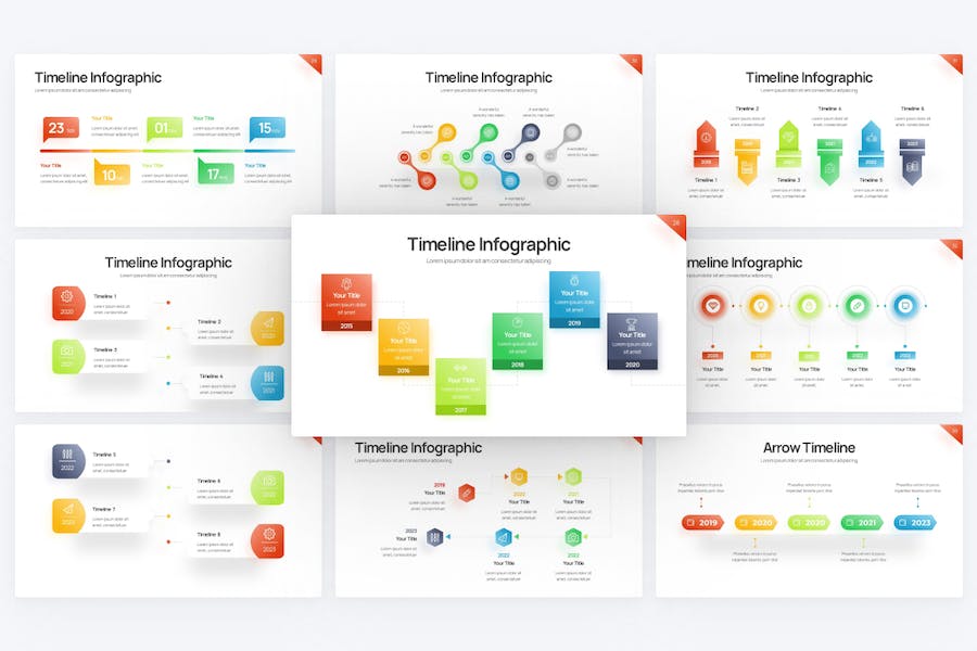 Project-timeline-gradient-color-3-keynote-template - PPT派