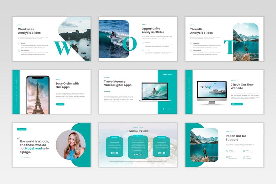 旅行社旅游线路推广宣传Keynote模板 - PPT派