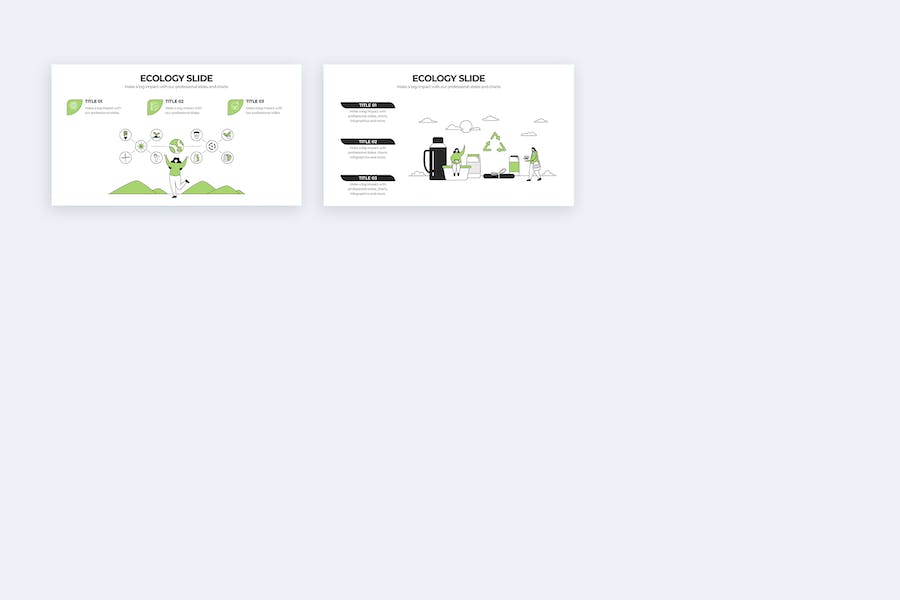 教育生态环境保护信息图形PPT模板 - PPT派
