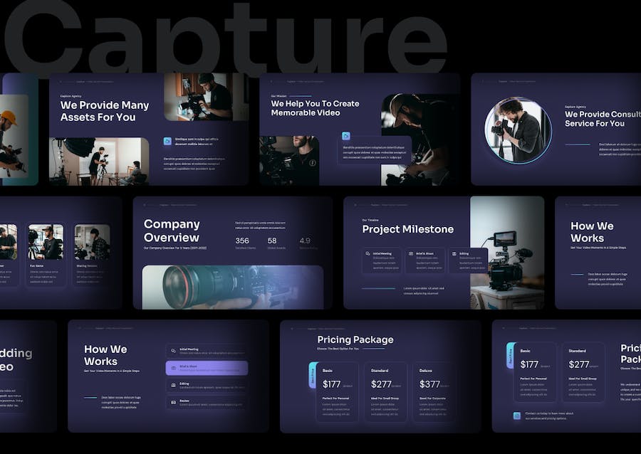 视频制作拍摄服务方案讲座Keynote模板 - PPT派