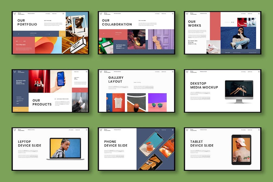 多彩图片展示商务提案Keynote模板 - PPT派