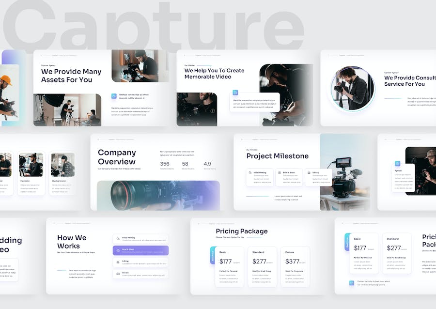 视频制作拍摄服务方案讲座Keynote模板 - PPT派