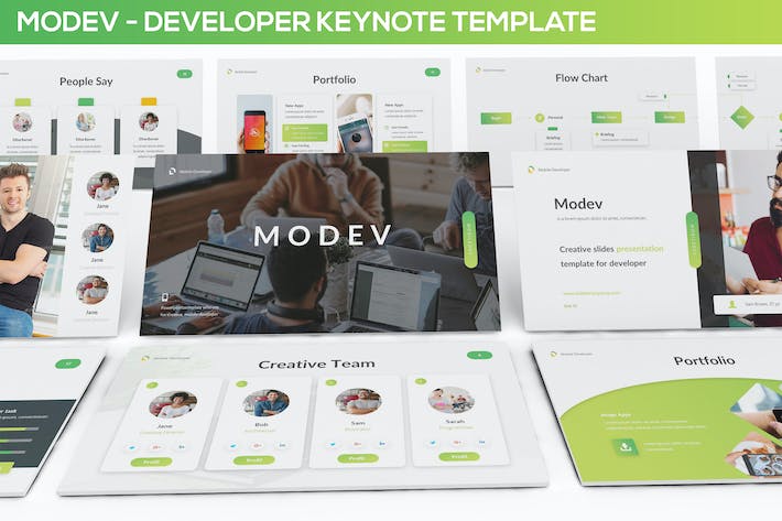 软件开发者技术产品功能展示Keynote模板 - PPT派