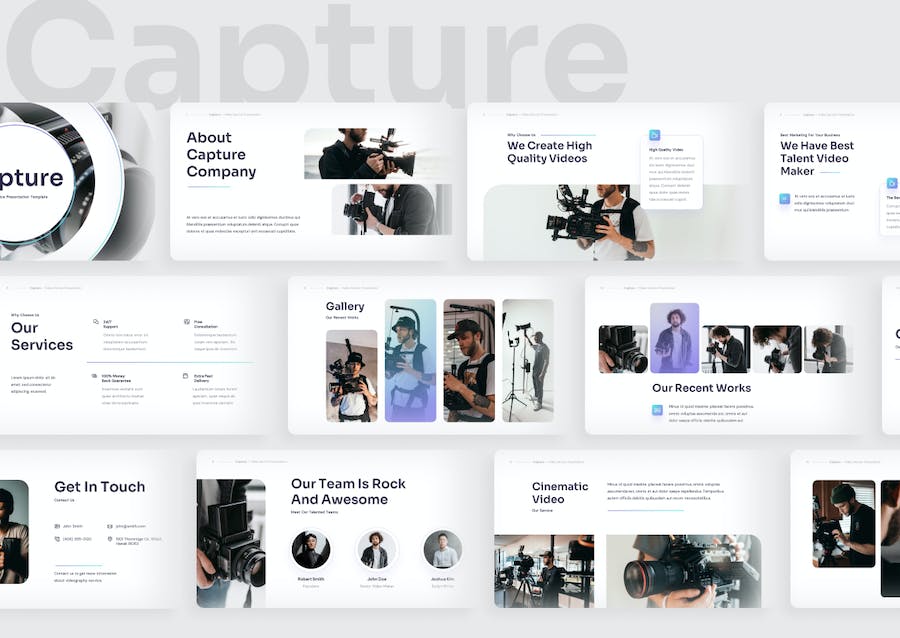 视频制作拍摄服务方案讲座Keynote模板 - PPT派