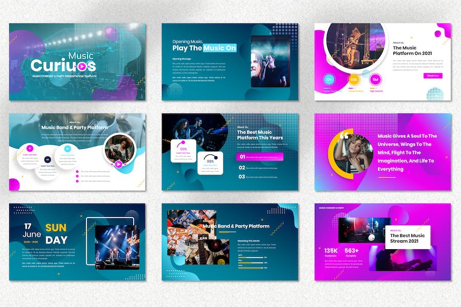 音乐工业产业发展讲述Keynote模板 - PPT派