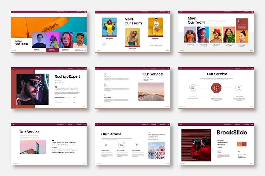 多彩创意商务企业品牌形象展示PPT模板 - PPT派