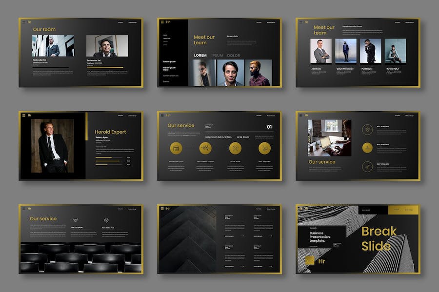 商务企业品牌形象视觉识别展示Keynote模板 - PPT派