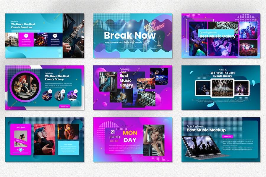 音乐工业产业发展讲述Keynote模板 - PPT派