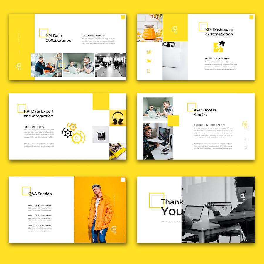 KPI性能指标商业报告PPT模板 - PPT派