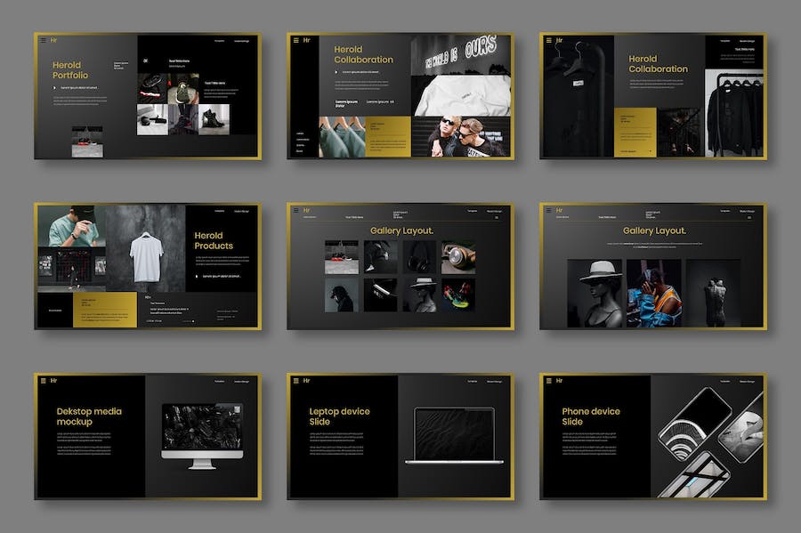 商务企业品牌形象视觉识别展示Keynote模板 - PPT派