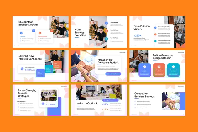 业务战略规划方案执行PPT模板 - PPT派