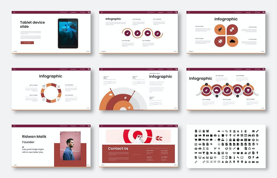 多彩创意商务企业品牌形象展示PPT模板 - PPT派