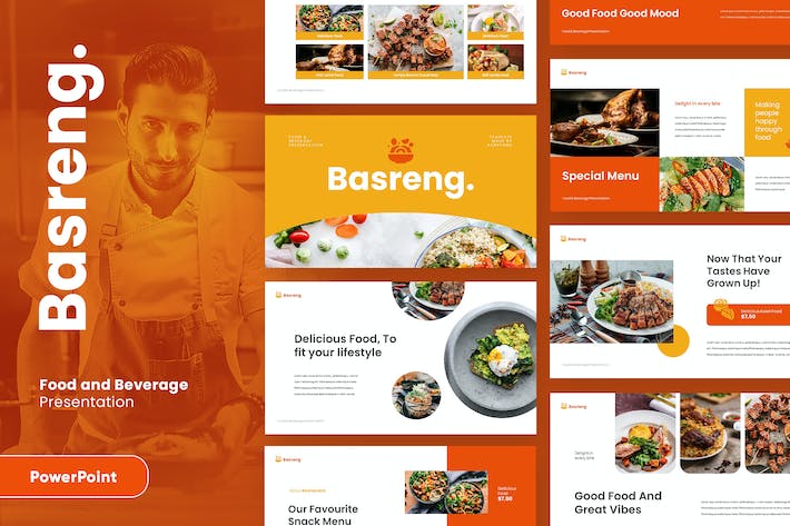 餐饮食品商业营销推广PPT模板 - PPT派