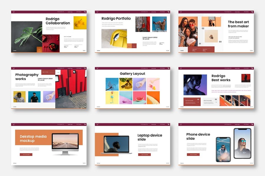 多彩创意商务企业品牌形象展示PPT模板 - PPT派