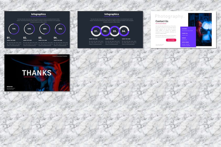 创意平面设计师作品集展示Keynote模板 - PPT派