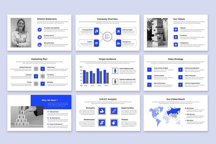 商务演讲展示设计方案PPT模板 - PPT派