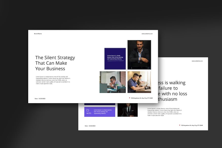 黑白简约风格职场汇报PPT模板 - PPT派