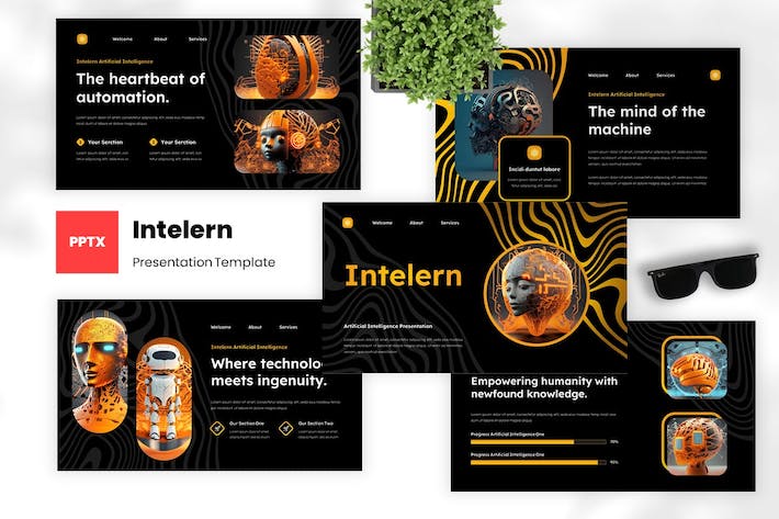 人工智能技术应用讲述装置设备展示PPT模板 - PPT派