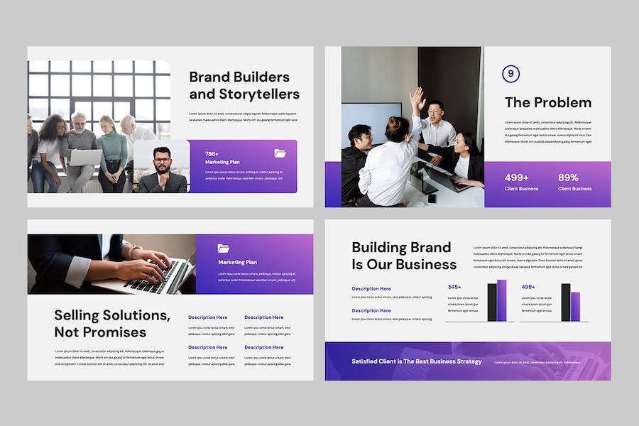 商务企业无缝运营方案PPT模板 - PPT派