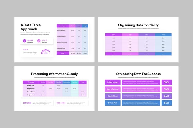 数据表格统计信息展示PPT模板 - PPT派