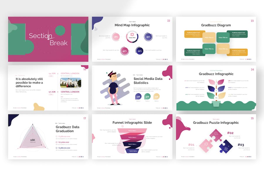 Gradbuzz-education-creative-powerpoint-template - PPT派