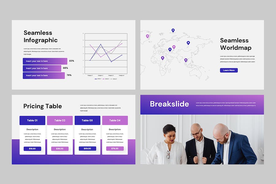 商务企业无缝运营方案PPT模板 - PPT派