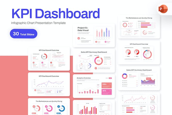 KPI-仪表板-信息图表-PowerPoint-模板 - PPT派