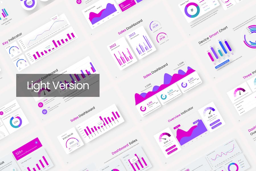 统计数据KPI图表分析图形PPT模板 - PPT派