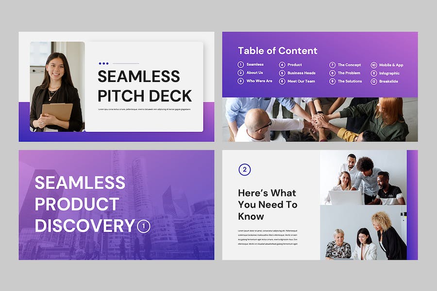 商务企业无缝运营方案PPT模板 - PPT派