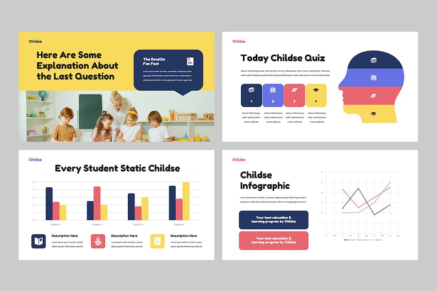 儿童教育培训课程内容设计PPT模板 - PPT派