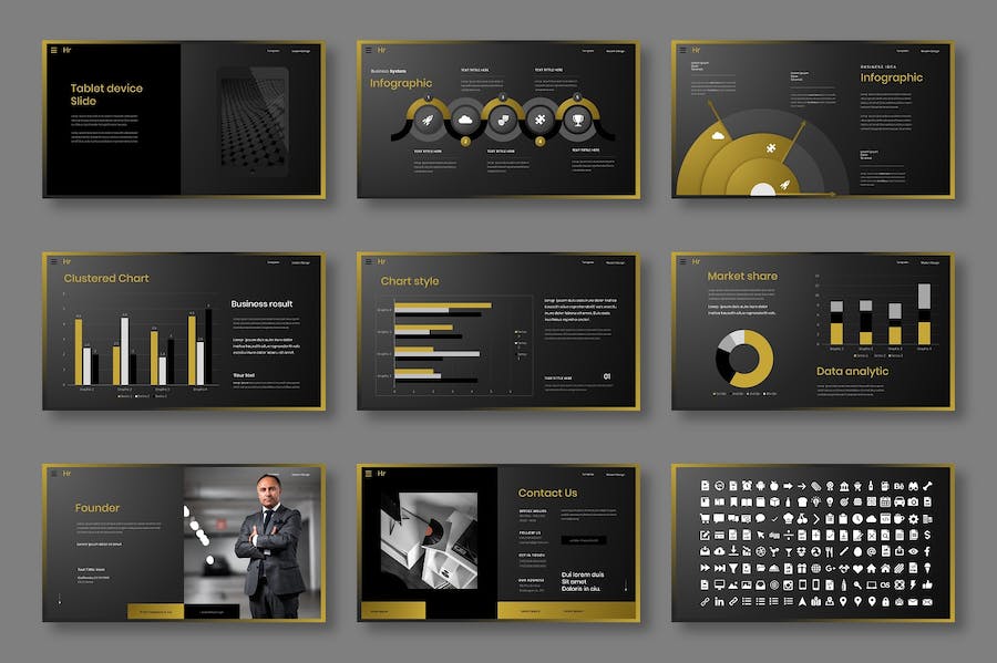 商务企业品牌形象视觉识别展示Keynote模板 - PPT派