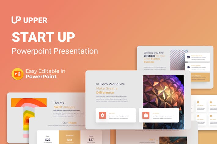 初创企业品牌搭建PPT演示模板 - PPT派