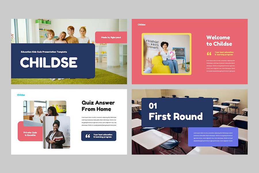 儿童教育培训课程内容设计PPT模板 - PPT派