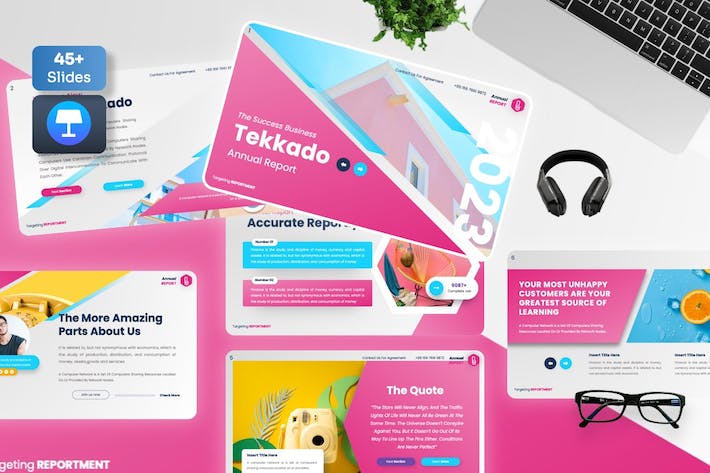 年度报告统计分析讲述Keynote模板 - PPT派