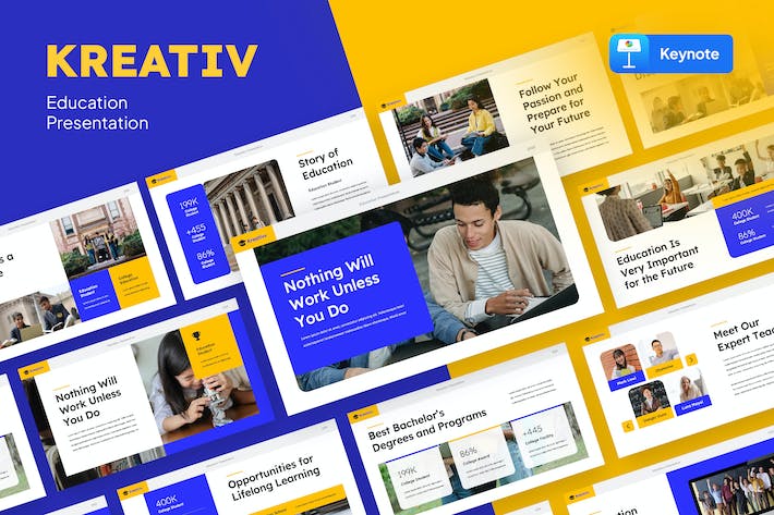 教育培训课程创意展示Keynote模板 - PPT派