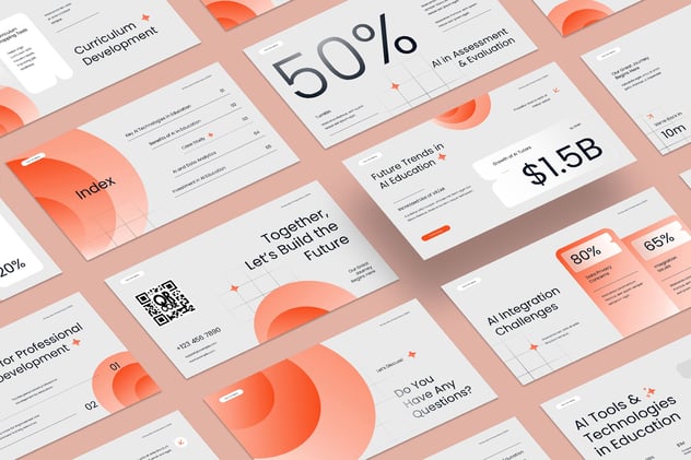 人工智能技术商业教育培训应用PPT模板 - PPT派