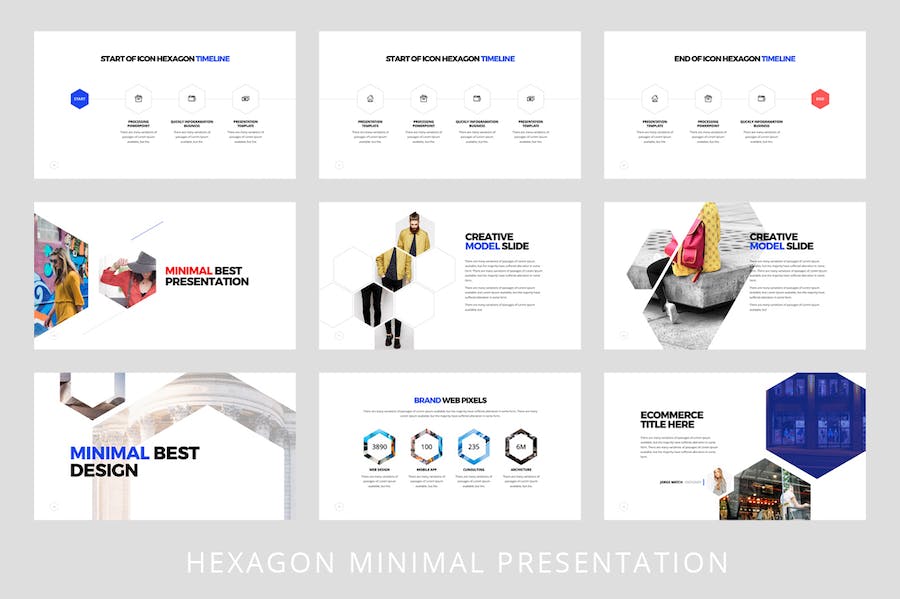 几何创意设计展示Keynote模板 - PPT派