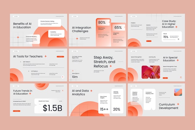 人工智能技术商业教育培训应用PPT模板 - PPT派