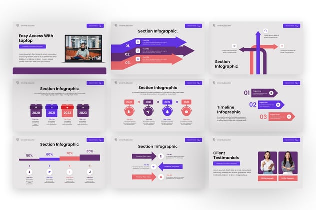 大学教育培训课程展示PPT模板 - PPT派
