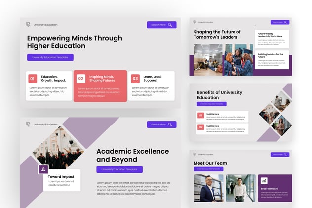 大学教育培训课程展示PPT模板 - PPT派