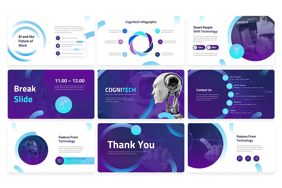 认知技术人工智能方案Keynote模板 - PPT派