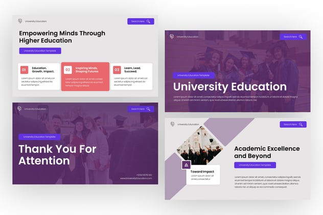 大学教育培训课程展示PPT模板 - PPT派