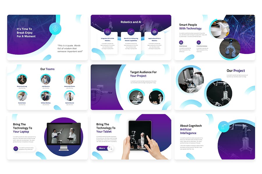 认知技术人工智能方案Keynote模板 - PPT派