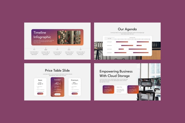 云存储技术行业解决方案PPT模板 - PPT派